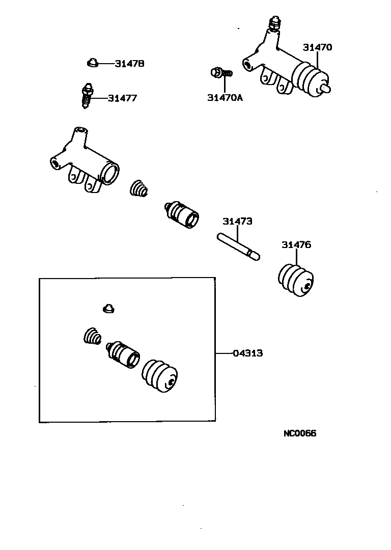 3105 — CLUTCH RELEASE CYLINDER