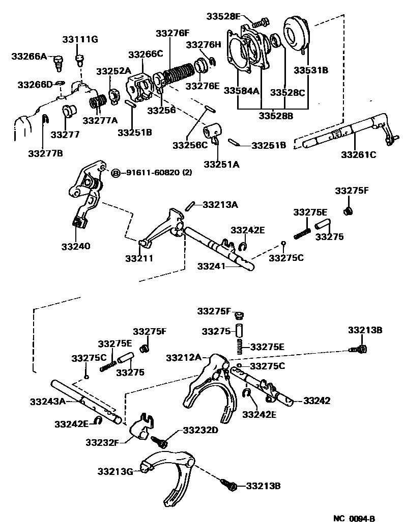 3307 — GEAR SHIFT FORK & LEVER SHAFT (MTM)