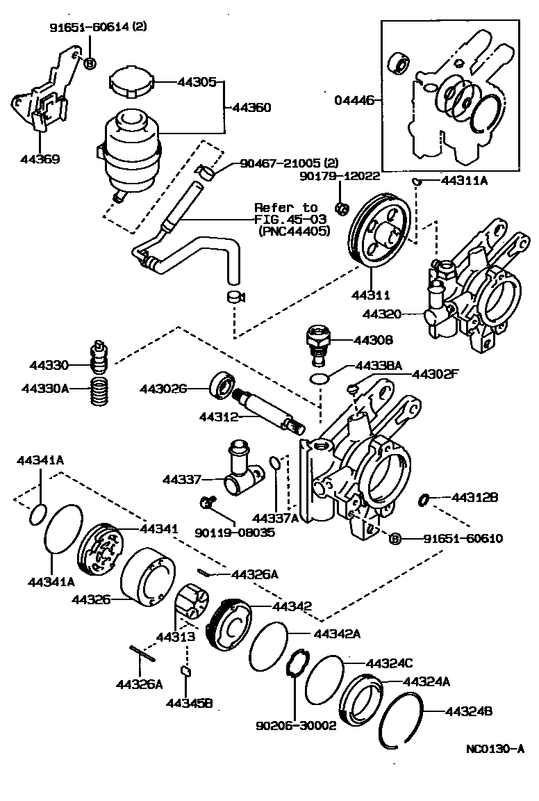 4502 — VANE PUMP & RESERVOIR (POWER STEERING)