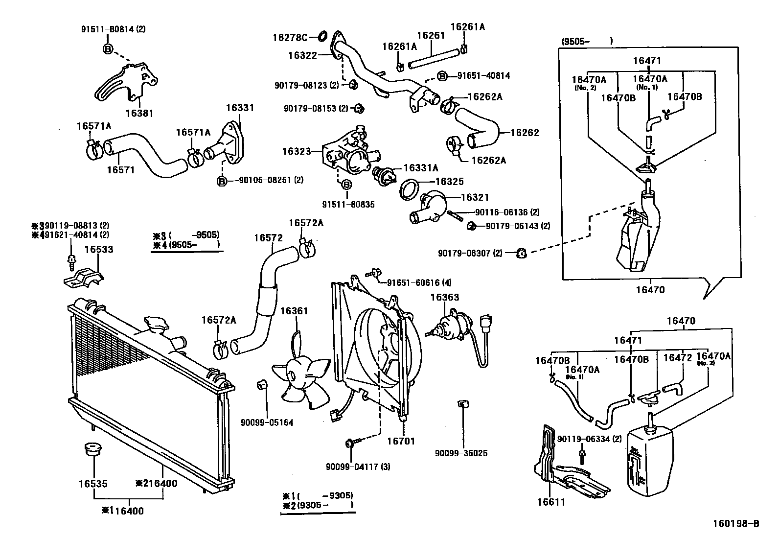 1603 — RADIATOR & WATER OUTLET