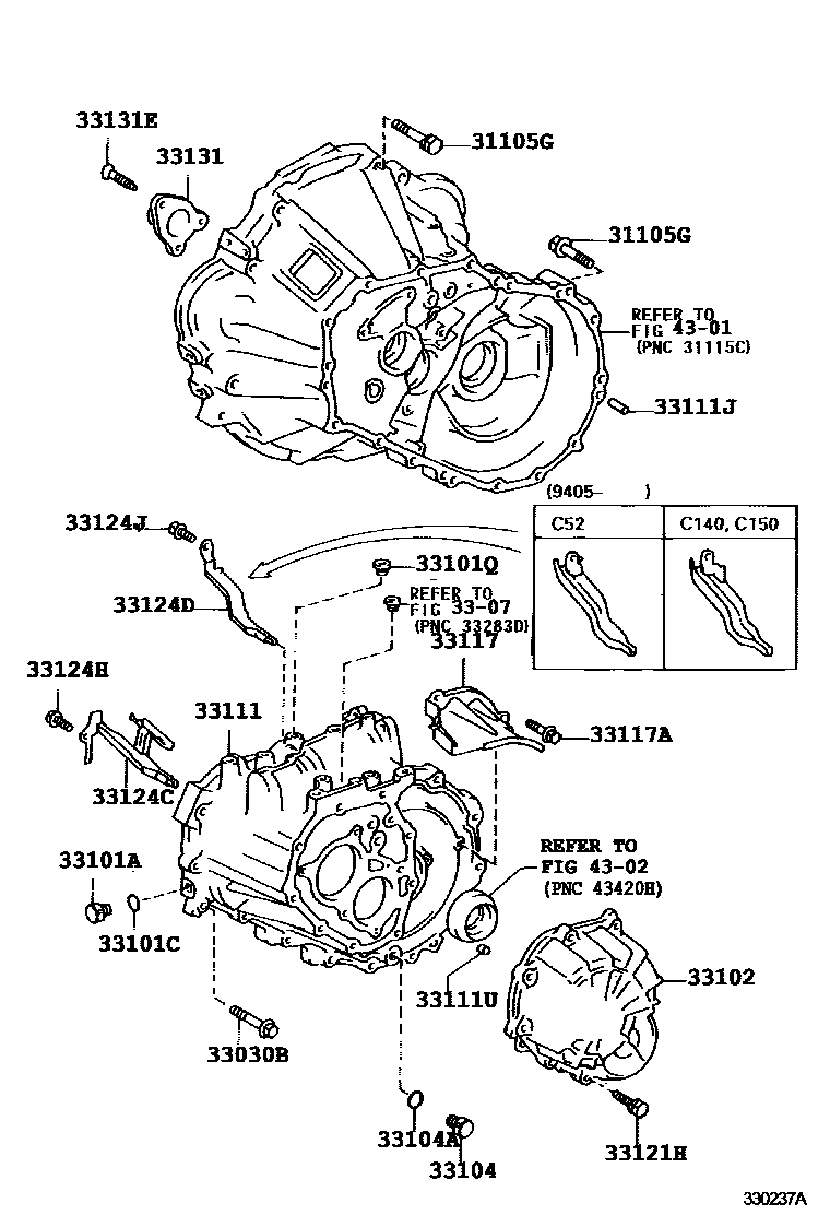3302 — CLUTCH HOUSING & TRANSMISSION CASE (MTM)
