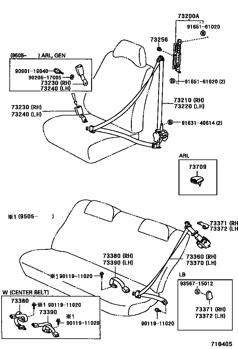 7104 — SEAT BELT & CHILD RESTRAINT SEAT