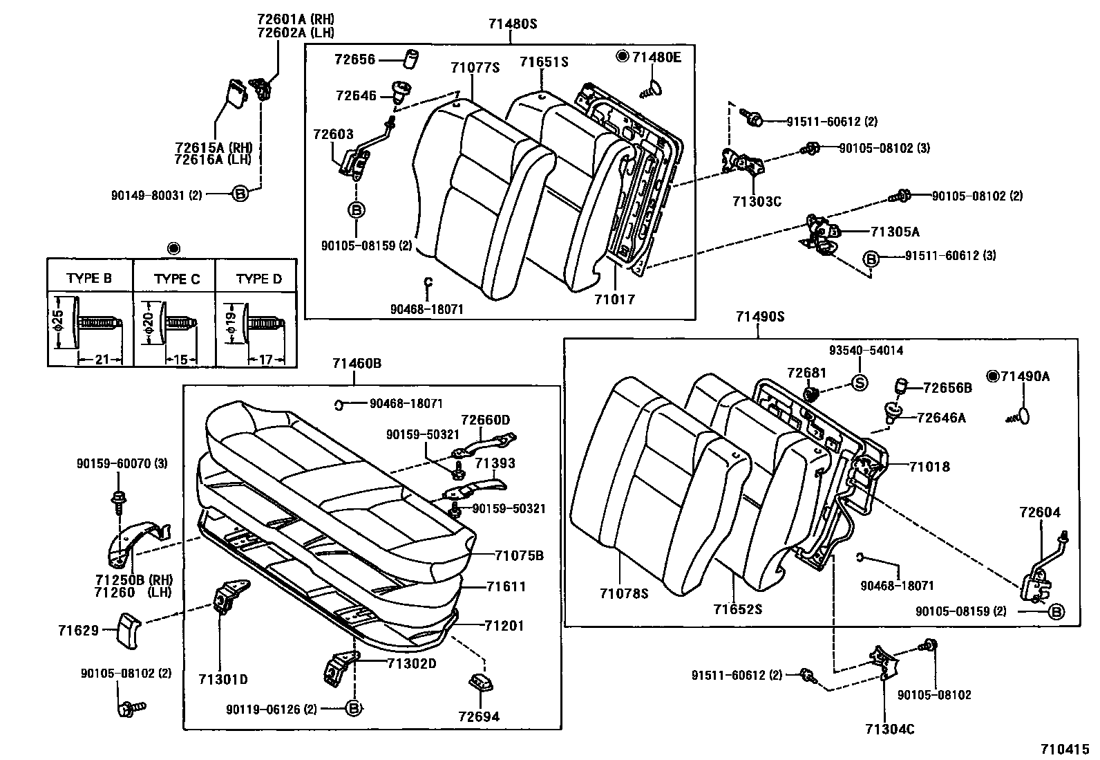 7102 — REAR SEAT & SEAT TRACK