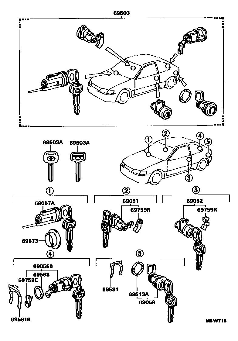 6712 — LOCK CYLINDER SET