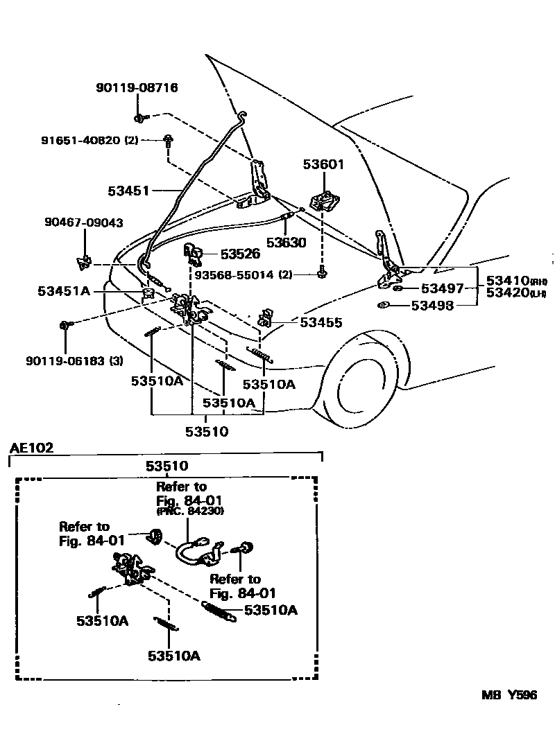 5303 — HOOD LOCK & HINGE