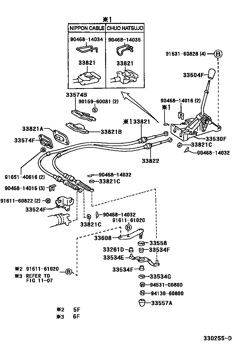 3312 — SHIFT LEVER & RETAINER