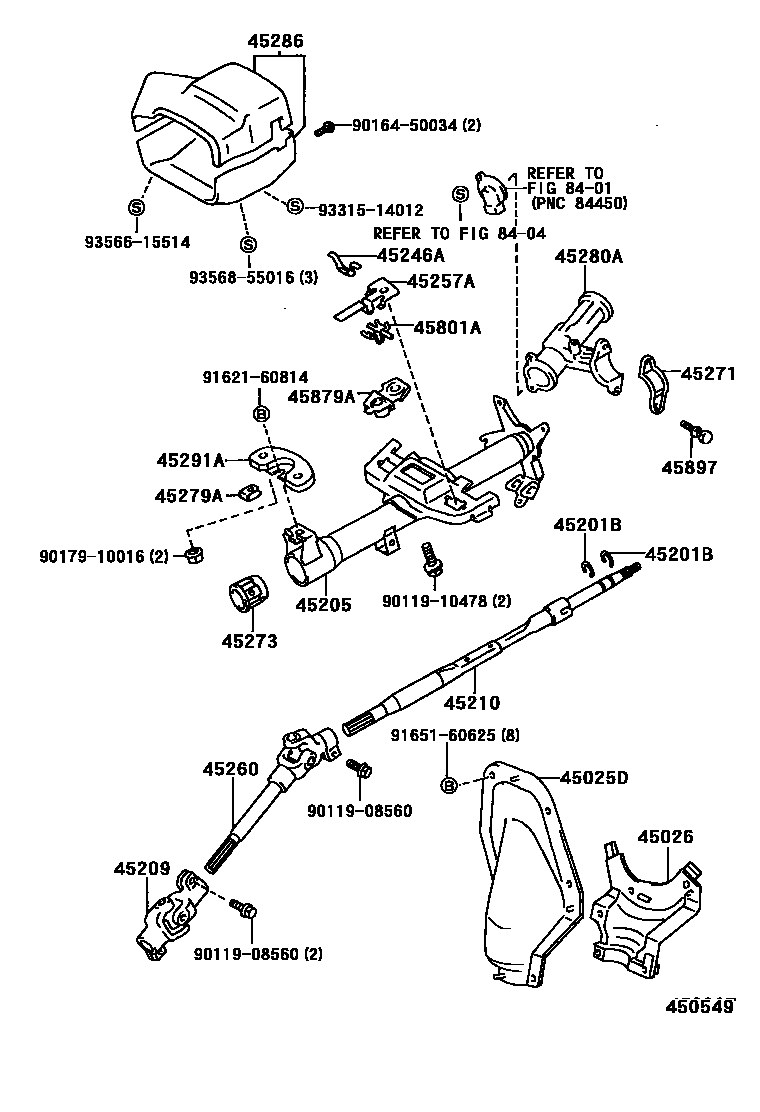 4501 — STEERING COLUMN & SHAFT