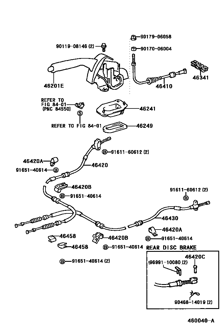 4601 — PARKING BRAKE & CABLE