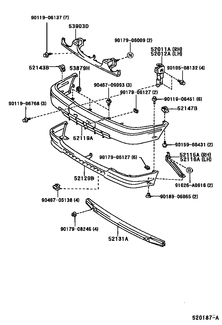 5201 — FRONT BUMPER & BUMPER STAY