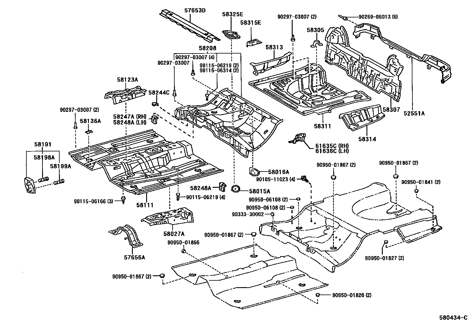 5801 — FLOOR PAN & LOWER BACK PANEL