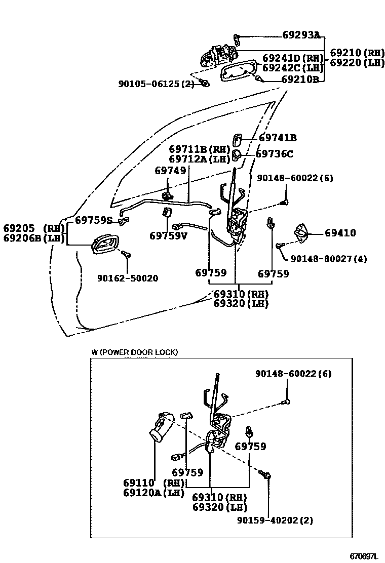 6703 — FRONT DOOR LOCK & HANDLE