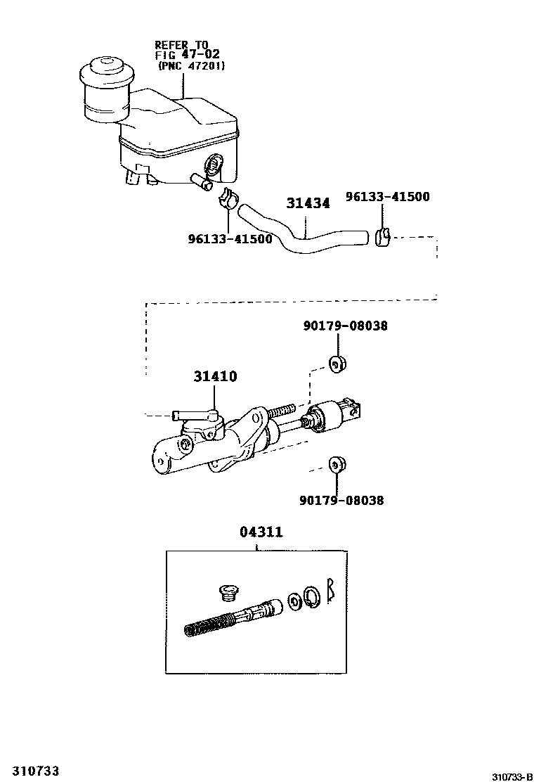 3103 — CLUTCH MASTER CYLINDER