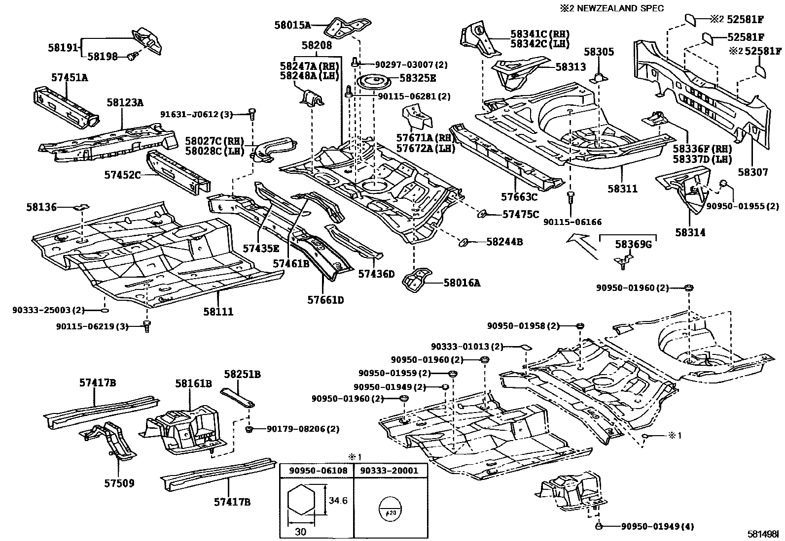 5801 — FLOOR PAN & LOWER BACK PANEL