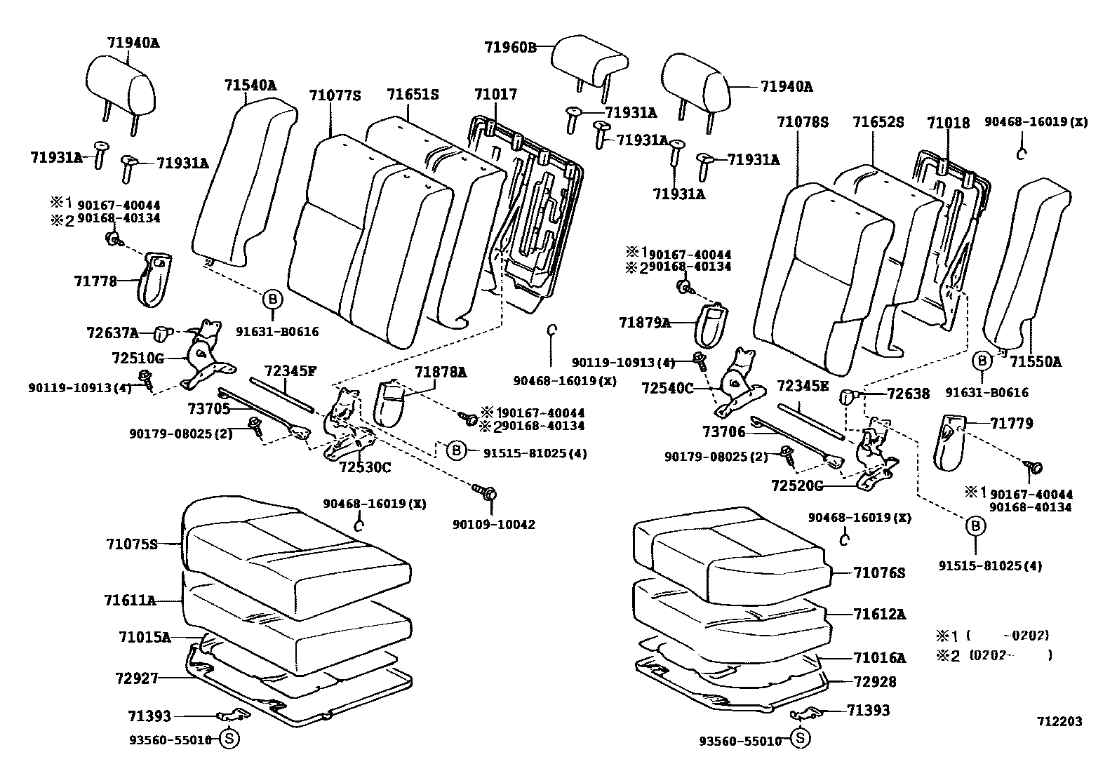 7102 — REAR SEAT & SEAT TRACK