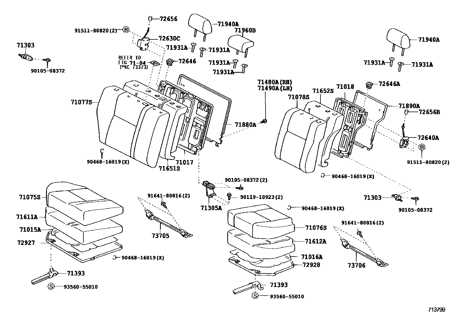 7102 — REAR SEAT & SEAT TRACK