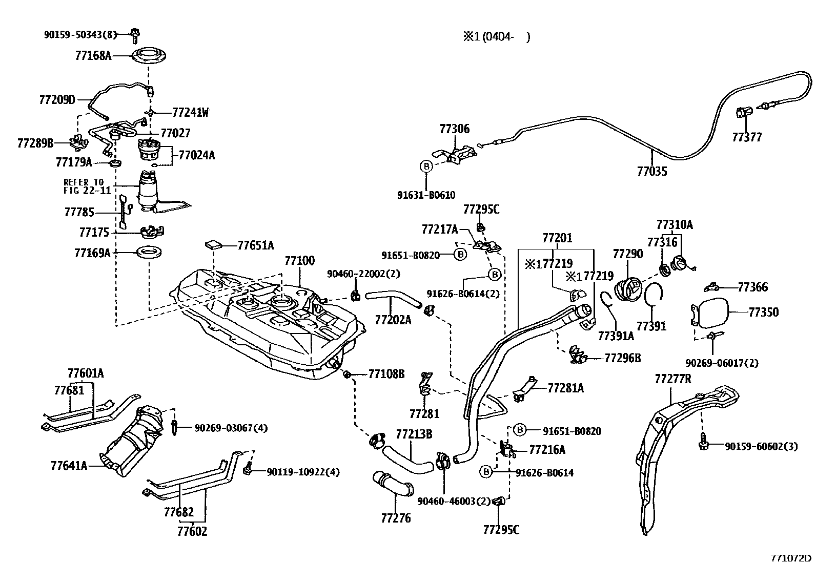 7701 — FUEL TANK & TUBE