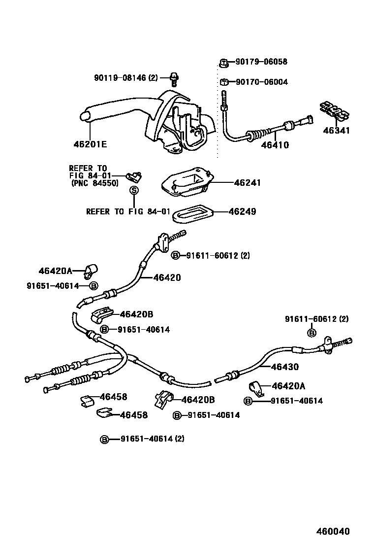 4601 — PARKING BRAKE & CABLE