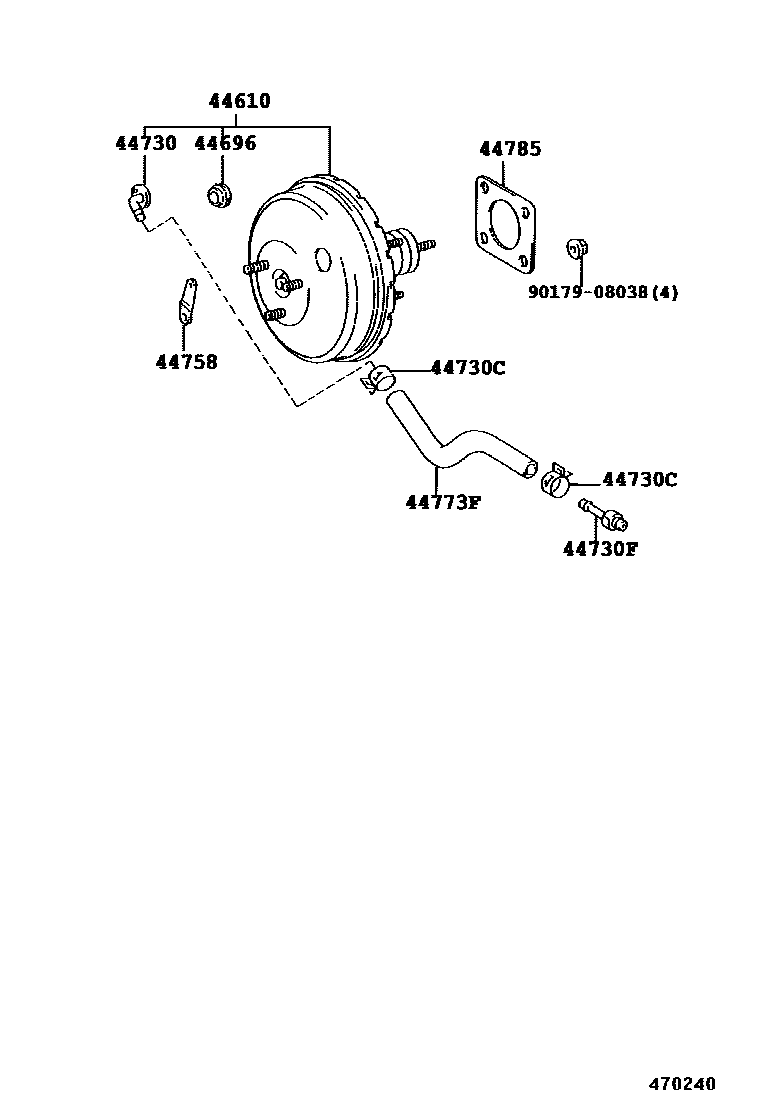4703 — BRAKE BOOSTER & VACUUM TUBE