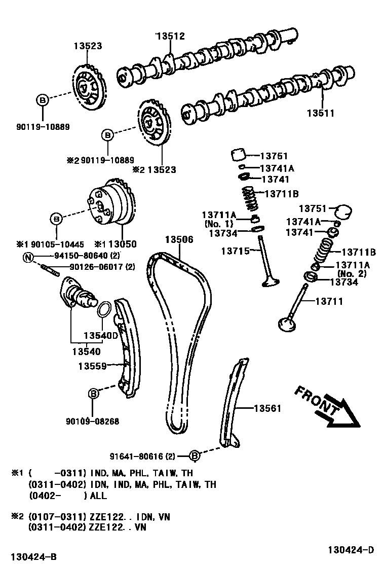 1302 — CAMSHAFT & VALVE