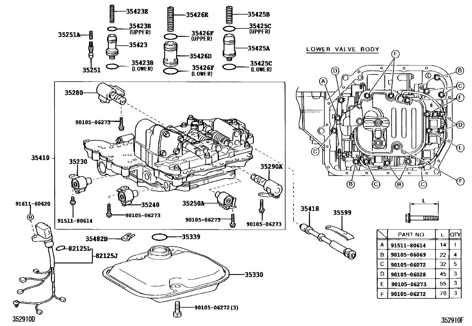3512 — VALVE BODY & OIL STRAINER (ATM)
