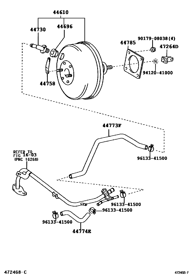4703 — BRAKE BOOSTER & VACUUM TUBE