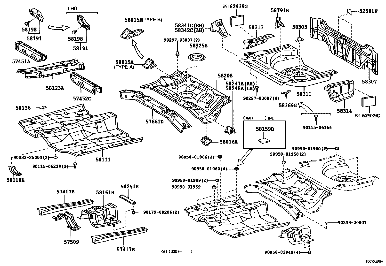 5801 — FLOOR PAN & LOWER BACK PANEL