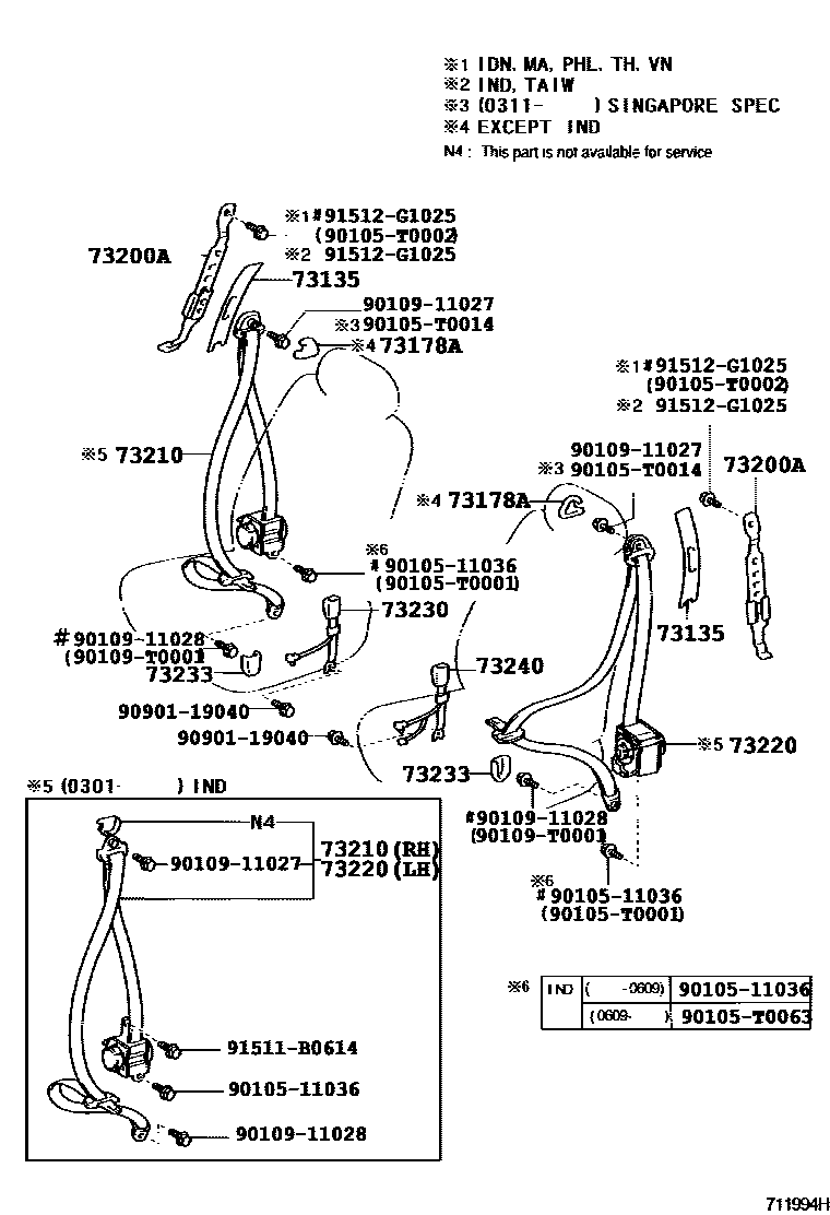 7104 — SEAT BELT & CHILD RESTRAINT SEAT