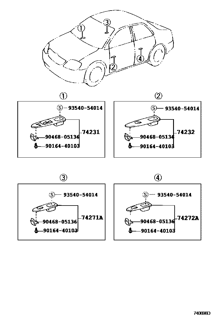 7401 — ARMREST & VISOR
