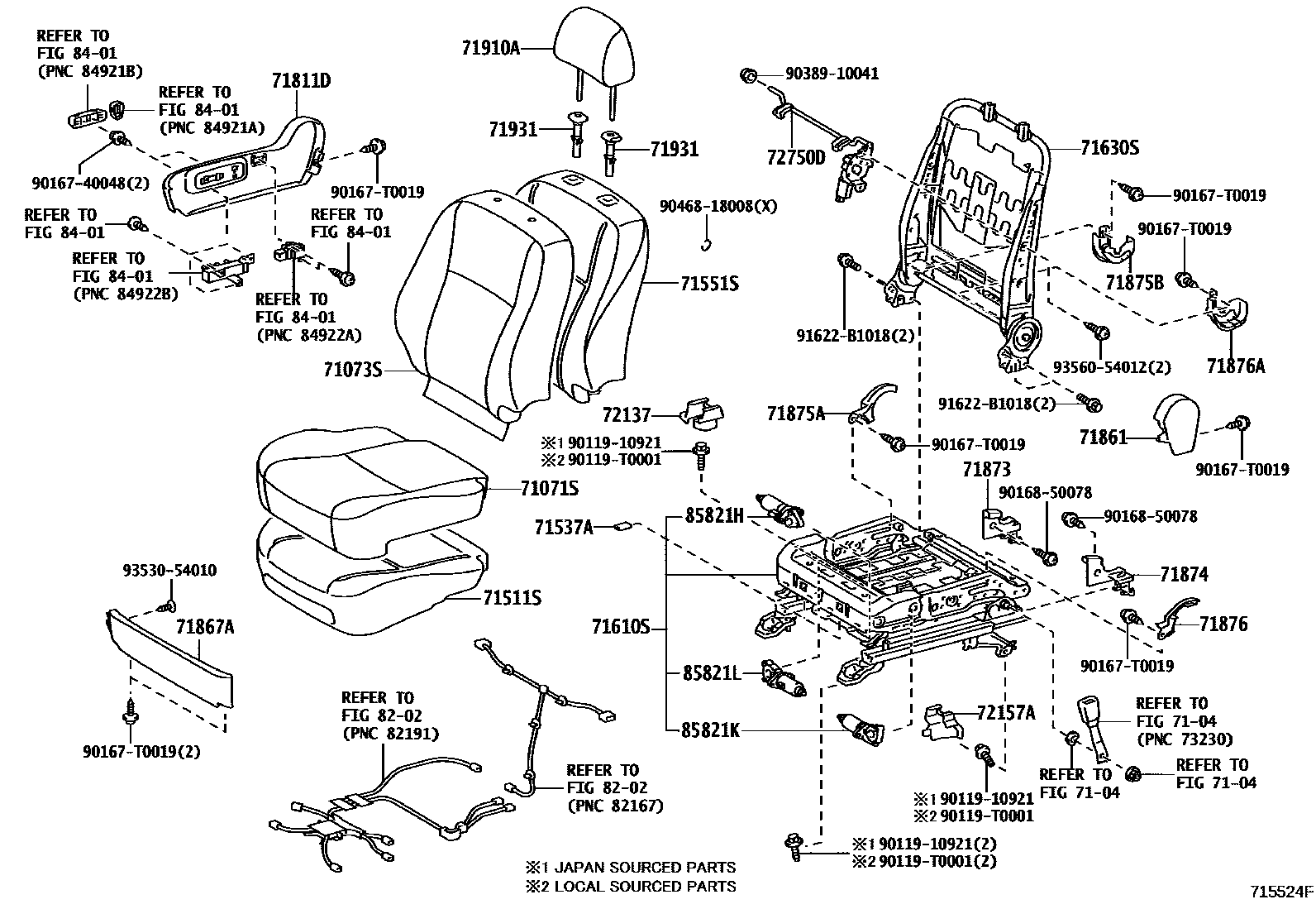 7101 — FRONT SEAT & SEAT TRACK