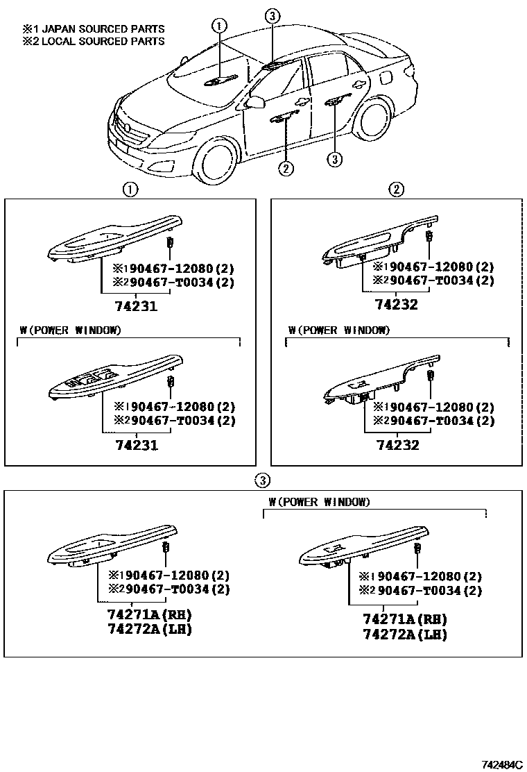 7401 — ARMREST & VISOR