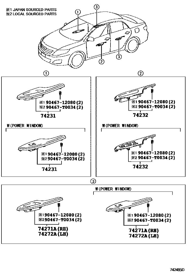 7401 — ARMREST & VISOR