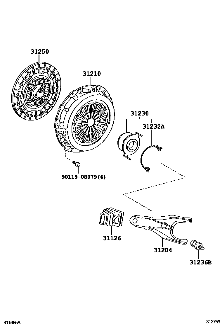 3101 — CLUTCH & RELEASE FORK
