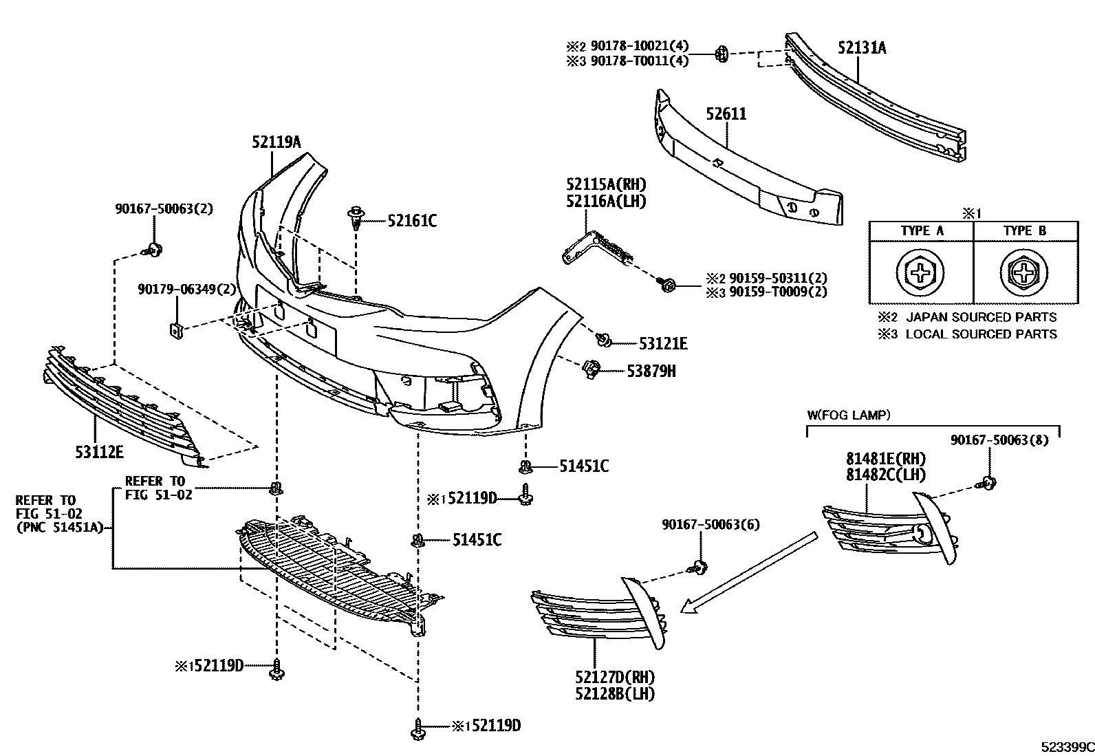 5201 — FRONT BUMPER & BUMPER STAY