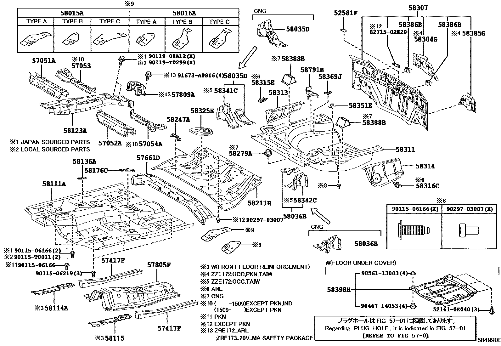 5801 — FLOOR PAN & LOWER BACK PANEL