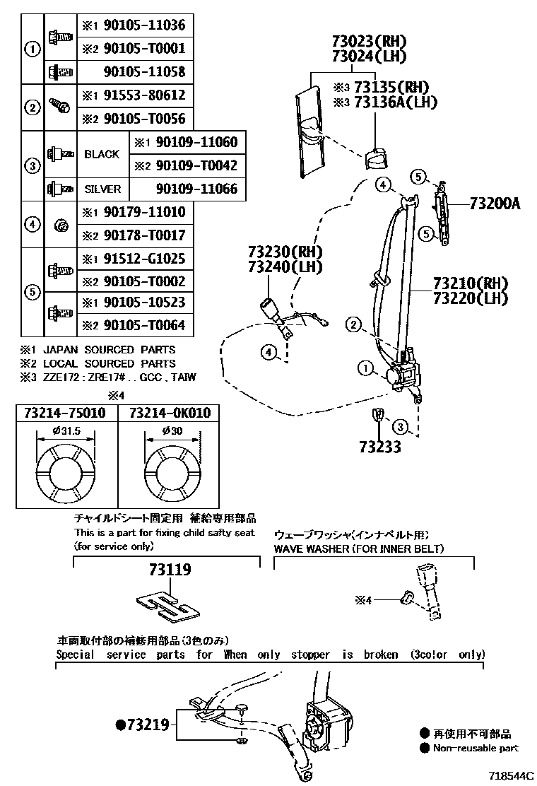 7104 — SEAT BELT & CHILD RESTRAINT SEAT