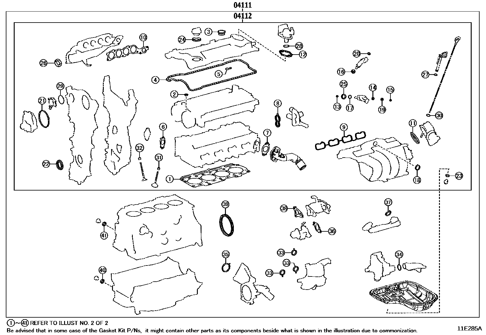 1103 — ENGINE OVERHAUL GASKET KIT