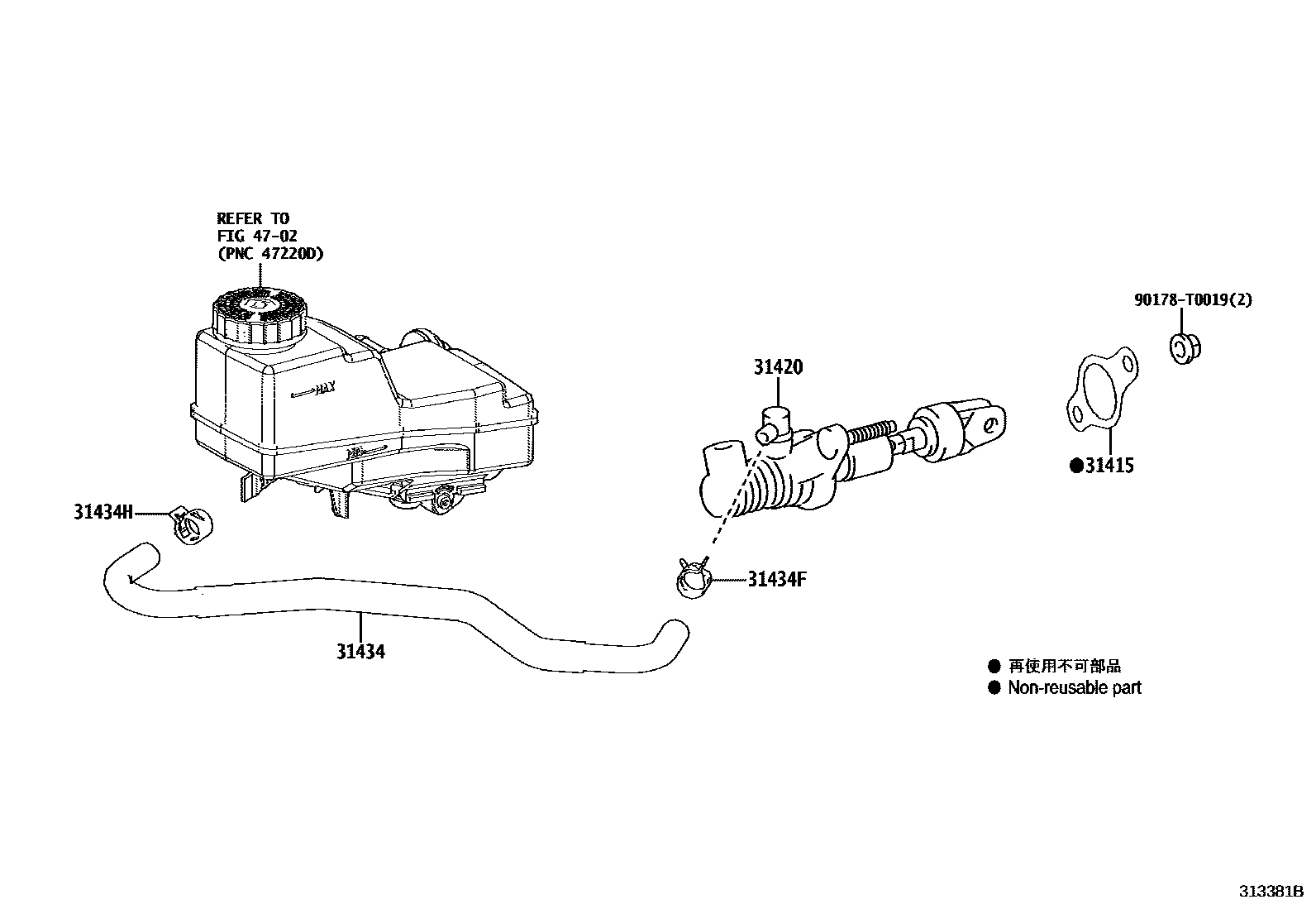 3103 — CLUTCH MASTER CYLINDER