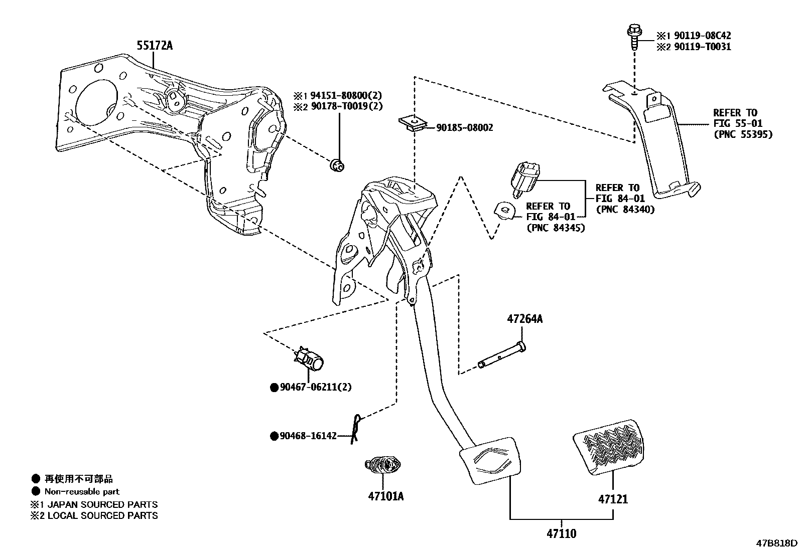 4701 — BRAKE PEDAL & BRACKET