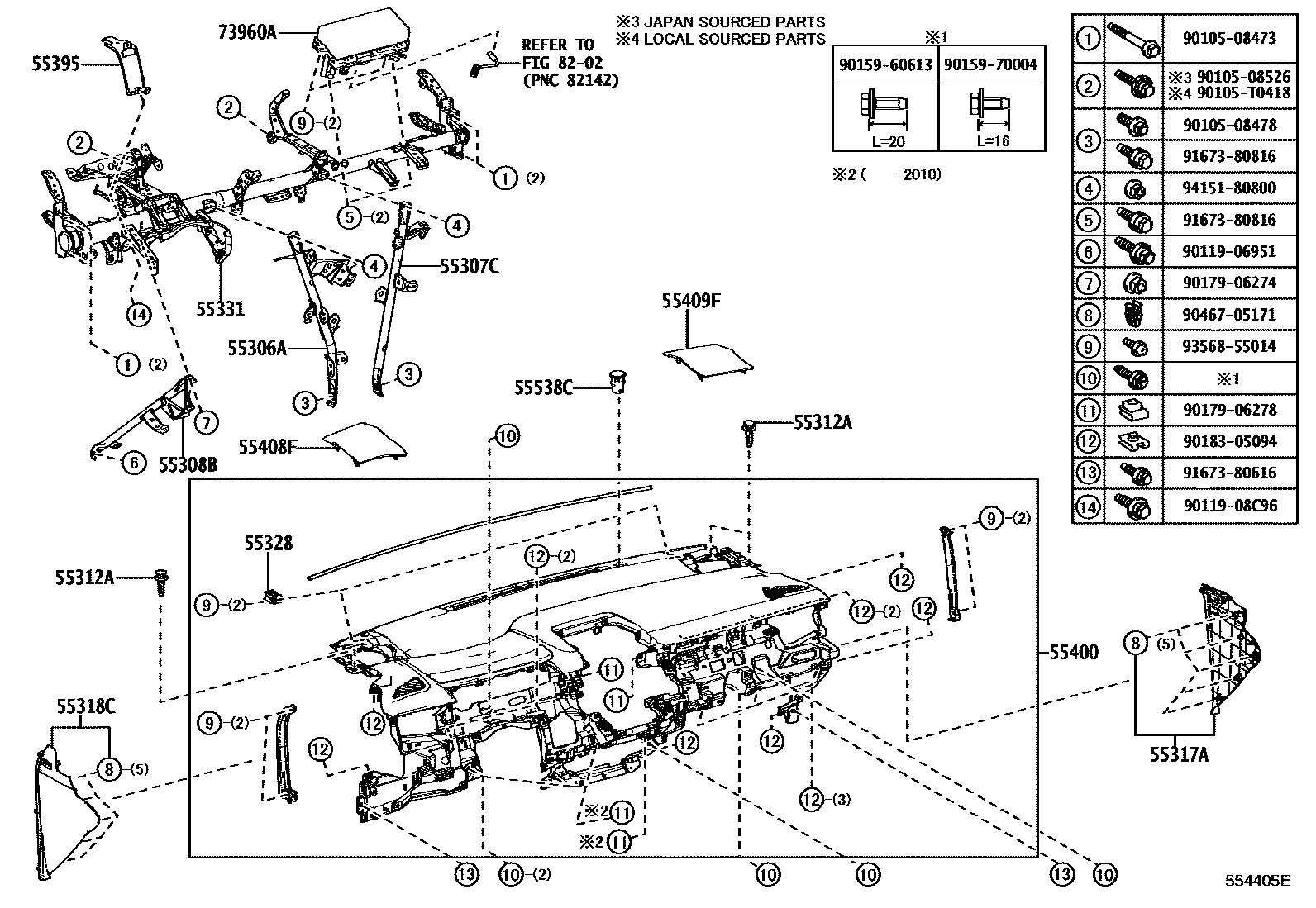 5501 — INSTRUMENT PANEL & GLOVE COMPARTMENT