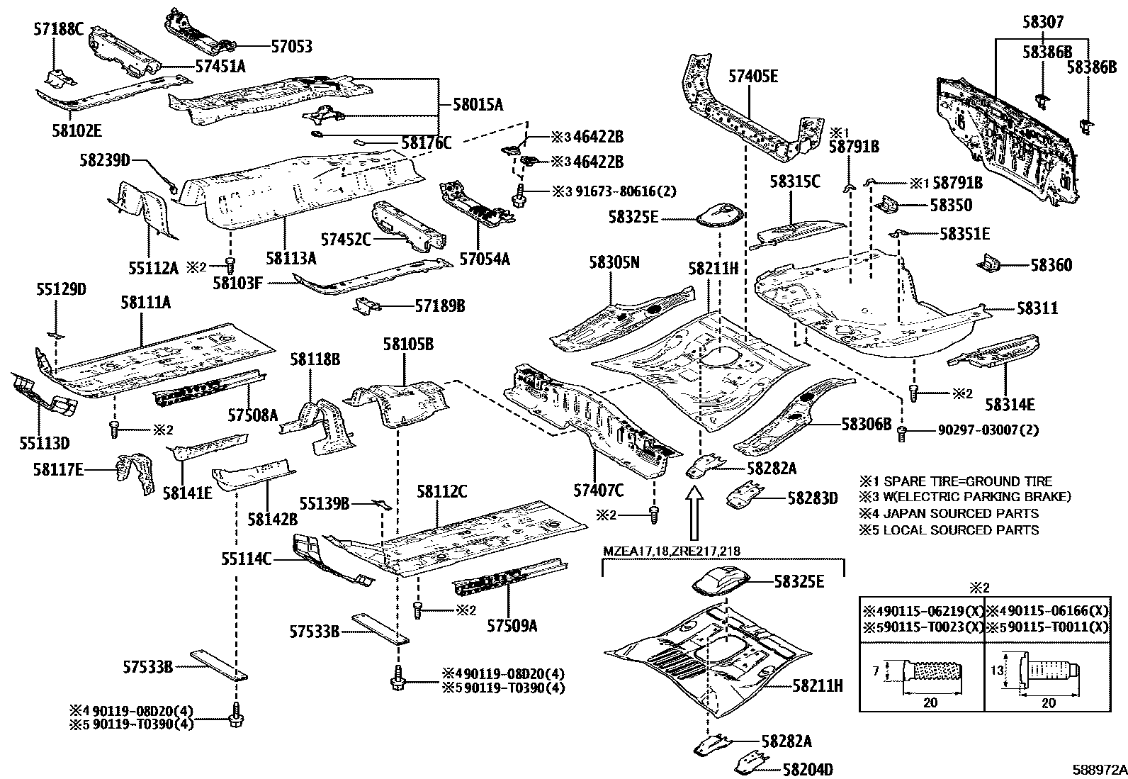 5801 — FLOOR PAN & LOWER BACK PANEL