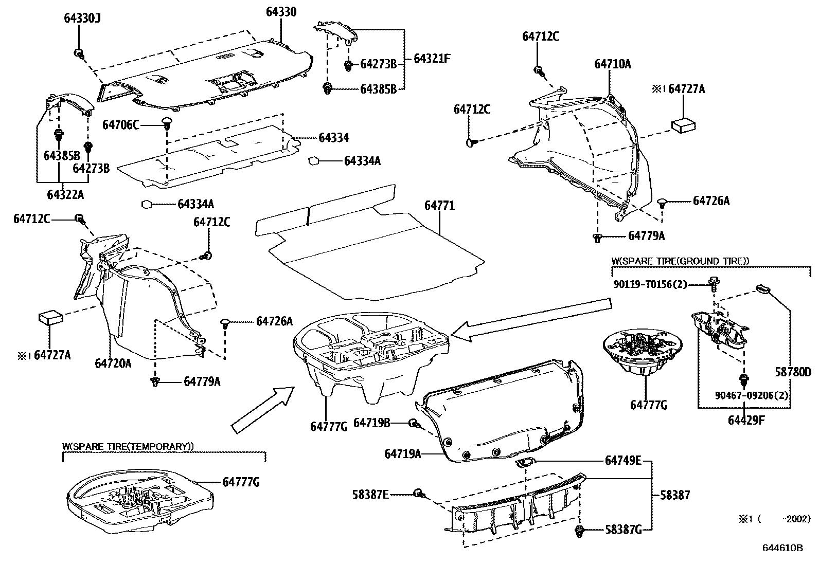 6403 — PACKAGE TRAY PANEL & LUGGAGE COMPARTMENT MAT