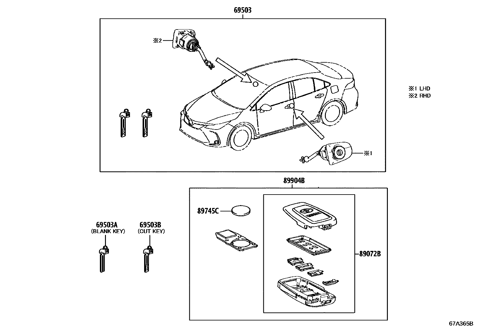 6712 — LOCK CYLINDER SET