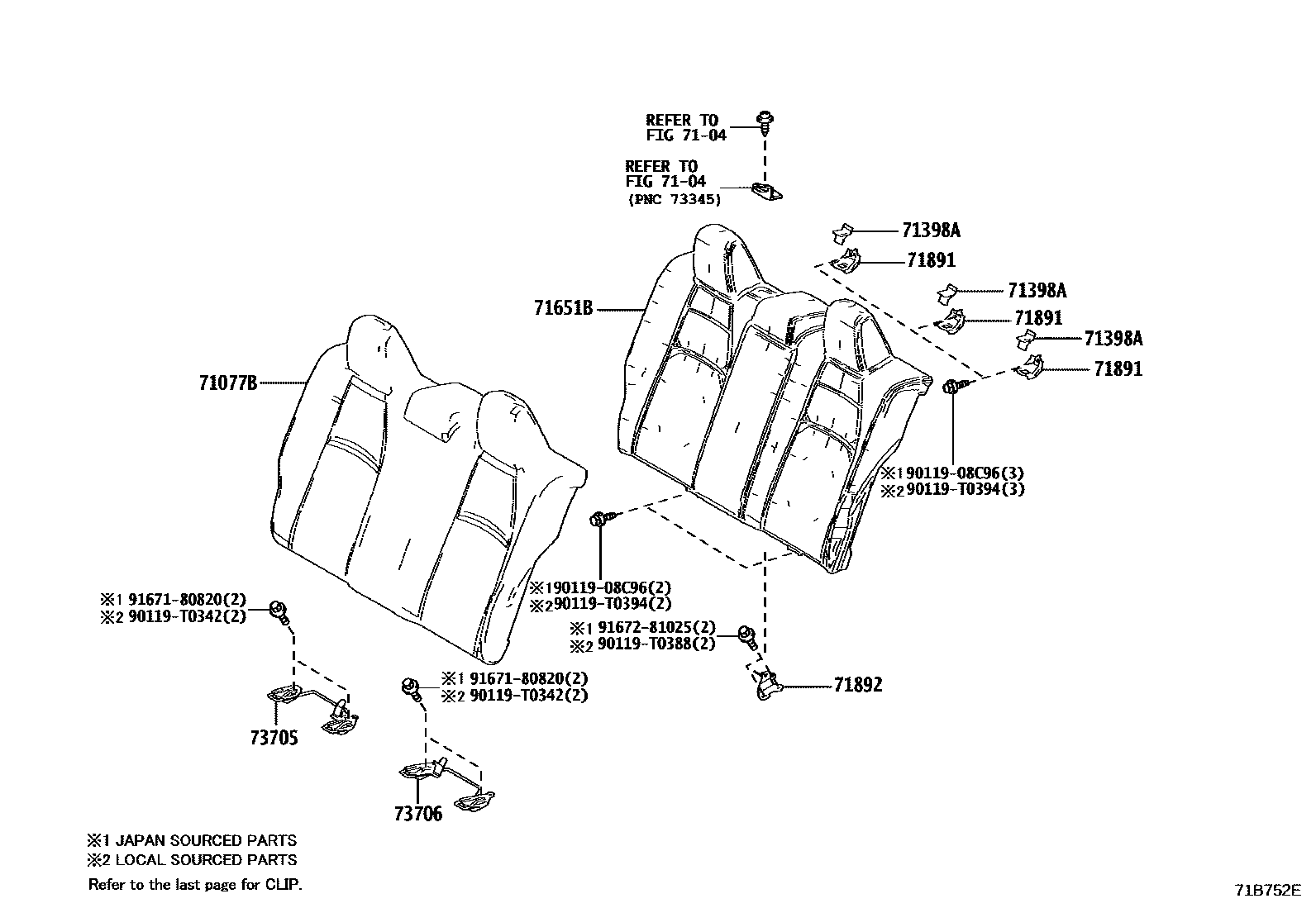 7102 — REAR SEAT & SEAT TRACK
