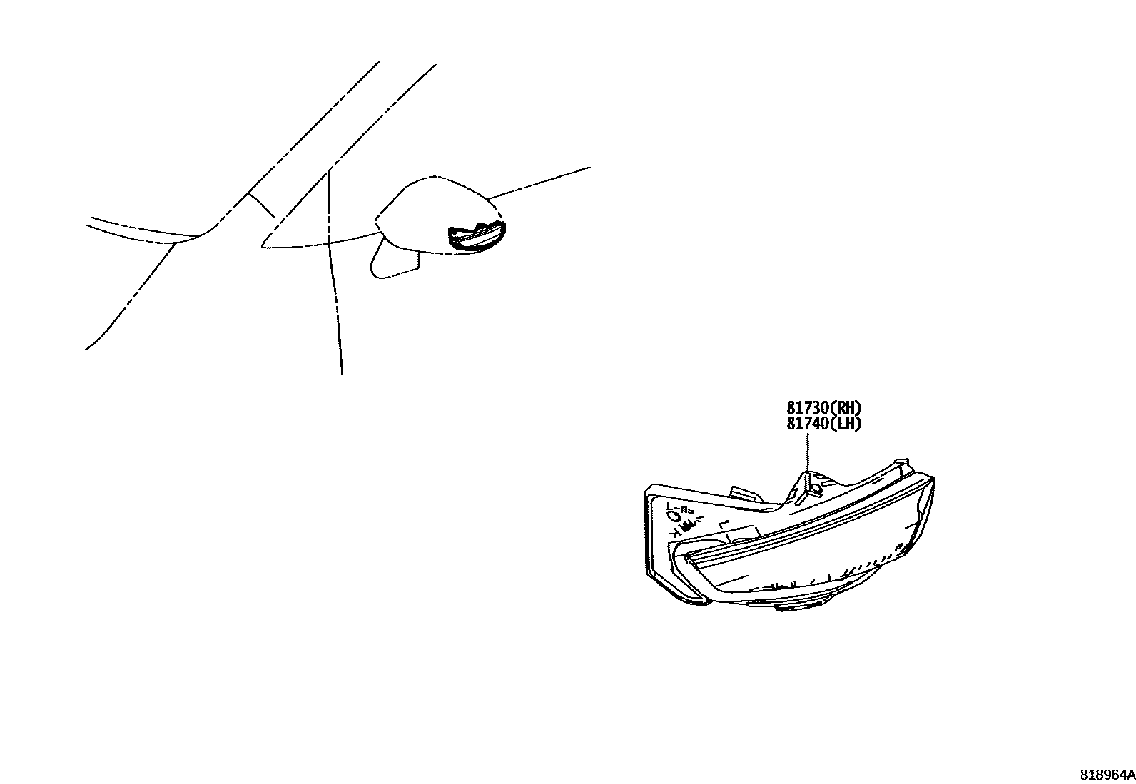 8106 — SIDE TURN SIGNAL LAMP & OUTER MIRROR LAMP