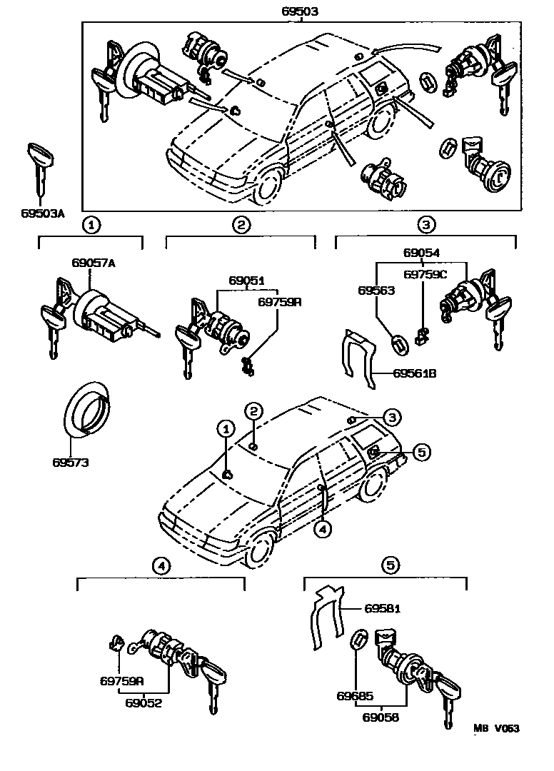 6712 — LOCK CYLINDER SET