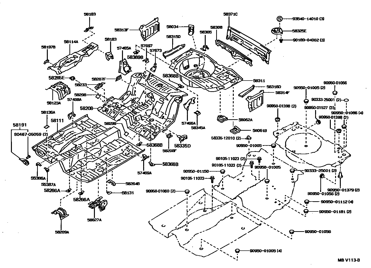 5801 — FLOOR PAN & LOWER BACK PANEL
