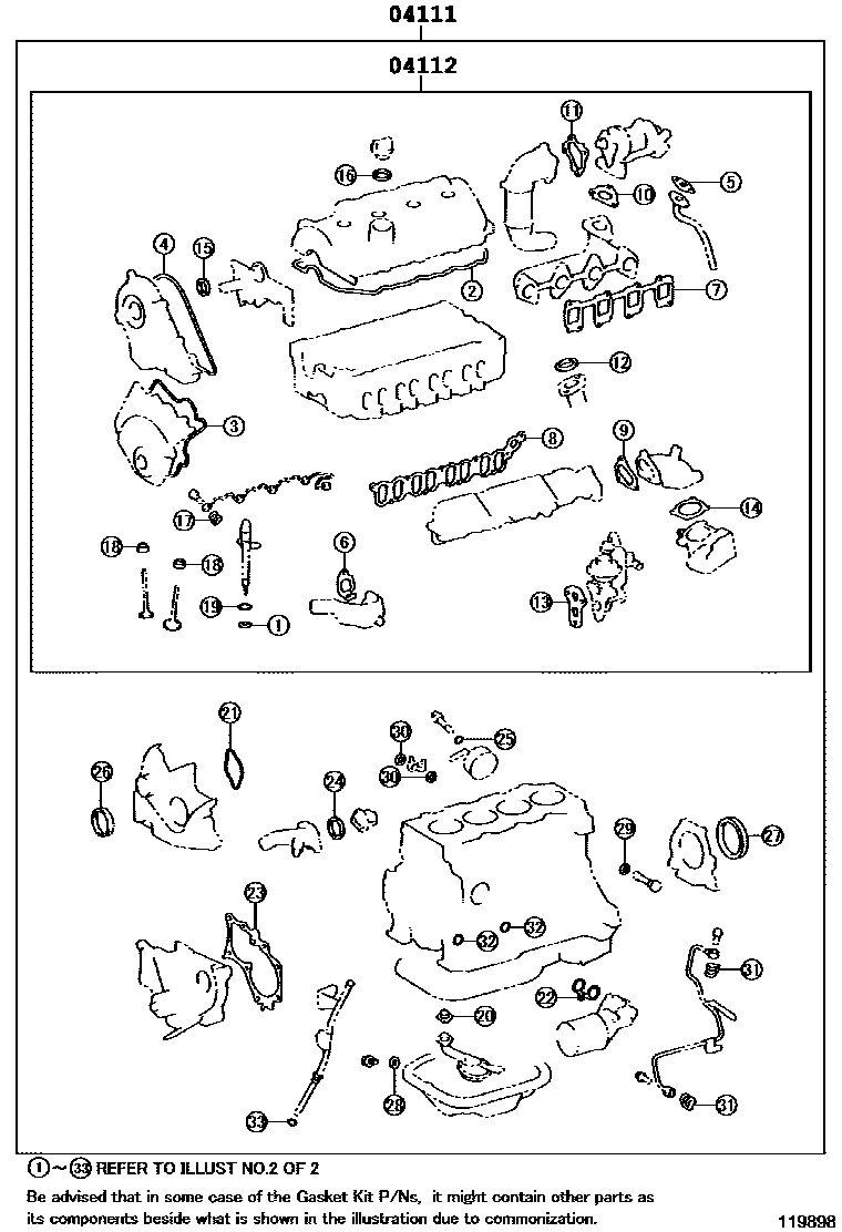 1103 — ENGINE OVERHAUL GASKET KIT