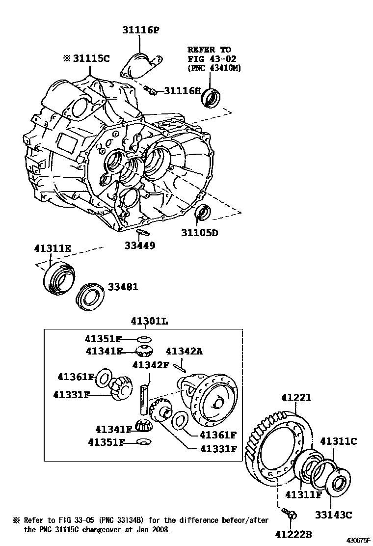4301 — FRONT AXLE HOUSING & DIFFERENTIAL