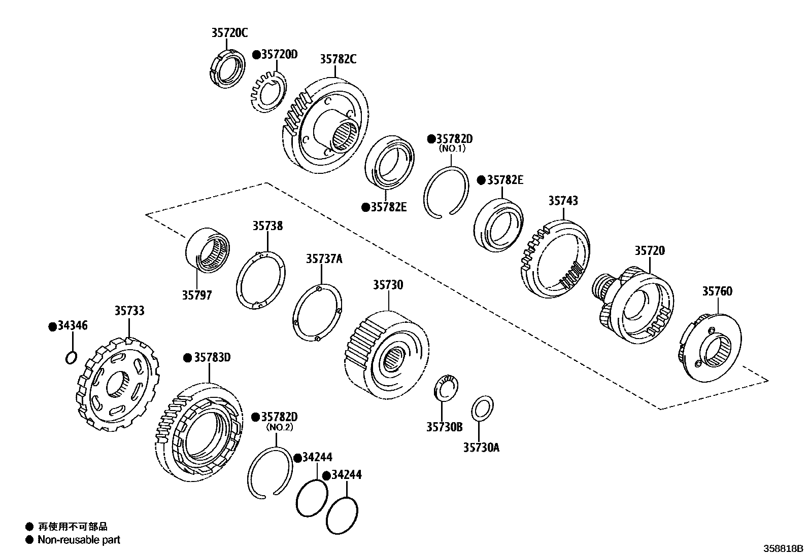 3510 — PLANETARY GEAR, REVERSE PISTON & COUNTER GEAR(ATM)