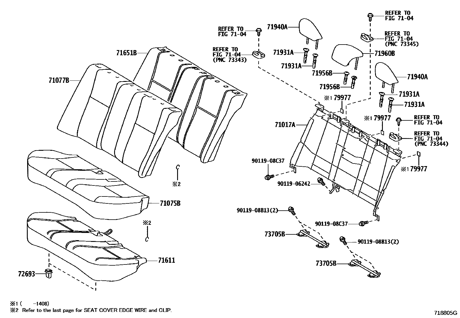 7102 — REAR SEAT & SEAT TRACK